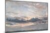 A Cloud Study, Sunset, C.1821 (Oil on Paper on Millboard)-John Constable-Mounted Premium Giclee Print