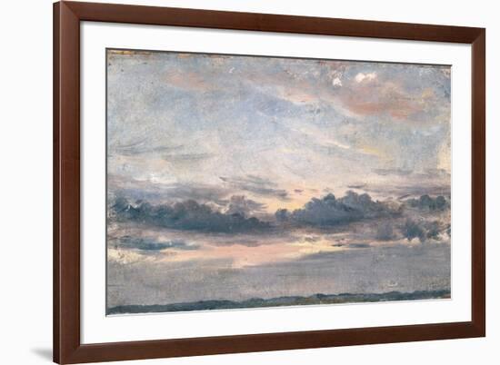 A Cloud Study, Sunset, C.1821 (Oil on Paper on Millboard)-John Constable-Framed Giclee Print