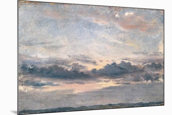 A Cloud Study, Sunset, C.1821 (Oil on Paper on Millboard)-John Constable-Mounted Giclee Print