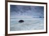 A cloudy but dramatic sunset on Itamambuca beach, Sao Paulo, Brazil.-Alex Saberi-Framed Photographic Print