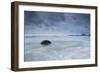 A cloudy but dramatic sunset on Itamambuca beach, Sao Paulo, Brazil.-Alex Saberi-Framed Photographic Print