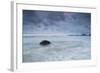 A cloudy but dramatic sunset on Itamambuca beach, Sao Paulo, Brazil.-Alex Saberi-Framed Photographic Print