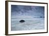 A cloudy but dramatic sunset on Itamambuca beach, Sao Paulo, Brazil.-Alex Saberi-Framed Photographic Print