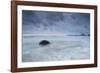 A cloudy but dramatic sunset on Itamambuca beach, Sao Paulo, Brazil.-Alex Saberi-Framed Photographic Print