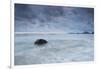 A cloudy but dramatic sunset on Itamambuca beach, Sao Paulo, Brazil.-Alex Saberi-Framed Photographic Print