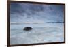 A cloudy but dramatic sunset on Itamambuca beach, Sao Paulo, Brazil.-Alex Saberi-Framed Photographic Print