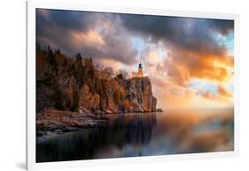 A Cloudy Day at Split Rock Lighthouse-Like He-Framed Photographic Print