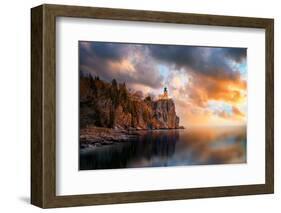 A Cloudy Day at Split Rock Lighthouse-Like He-Framed Photographic Print