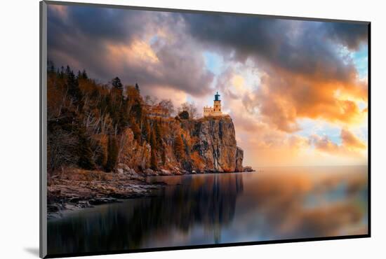 A Cloudy Day at Split Rock Lighthouse-Like He-Mounted Photographic Print