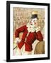 A Clown Leaning On the Back Of a Donkey-null-Framed Giclee Print