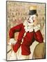 A Clown Leaning On the Back Of a Donkey-null-Mounted Giclee Print