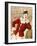 A Clown Leaning On the Back Of a Donkey-null-Framed Giclee Print