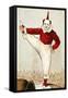 A Clown Standing On One Leg-null-Framed Stretched Canvas