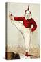A Clown Standing On One Leg-null-Stretched Canvas