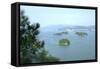 A cluster of islets at Thousand Islands Lake, Chunan, Zhejiang, China, Asia-Andreas Brandl-Framed Stretched Canvas