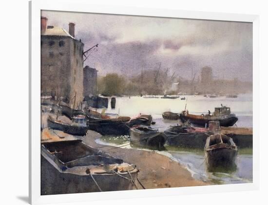 A Cluster of Lighters, River Thames, 1993-Trevor Chamberlain-Framed Giclee Print