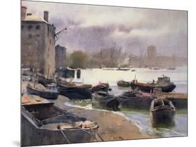 A Cluster of Lighters, River Thames, 1993-Trevor Chamberlain-Mounted Giclee Print