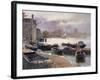 A Cluster of Lighters, River Thames, 1993-Trevor Chamberlain-Framed Giclee Print