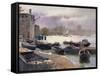 A Cluster of Lighters, River Thames, 1993-Trevor Chamberlain-Framed Stretched Canvas