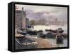 A Cluster of Lighters, River Thames, 1993-Trevor Chamberlain-Framed Stretched Canvas