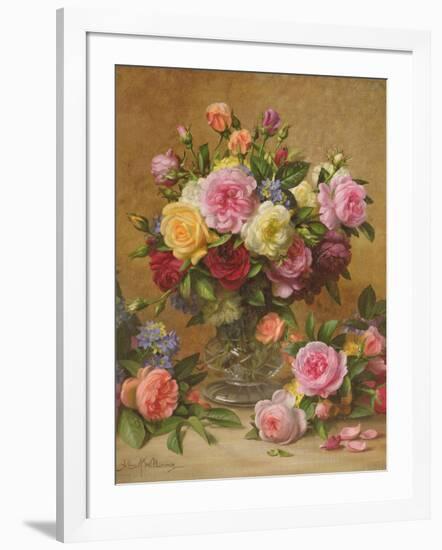 A Cluster of Victorian Roses-Albert Williams-Framed Giclee Print