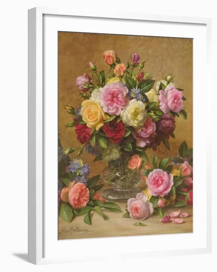 A Cluster of Victorian Roses-Albert Williams-Framed Giclee Print