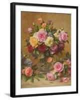 A Cluster of Victorian Roses-Albert Williams-Framed Giclee Print