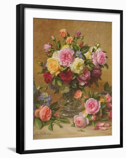 A Cluster of Victorian Roses-Albert Williams-Framed Giclee Print