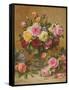 A Cluster of Victorian Roses-Albert Williams-Framed Stretched Canvas