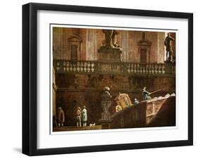 A Coach in Rome, 18th Century-Bernardo Bellotto-Framed Giclee Print