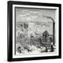 A Coal Mine in Newcastle with Wagons Drawn by Horses on Wooden Rails-null-Framed Giclee Print