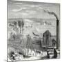 A Coal Mine in Newcastle with Wagons Drawn by Horses on Wooden Rails-null-Mounted Giclee Print