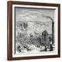 A Coal Mine in Newcastle with Wagons Drawn by Horses on Wooden Rails-null-Framed Giclee Print