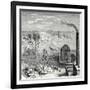 A Coal Mine in Newcastle with Wagons Drawn by Horses on Wooden Rails-null-Framed Giclee Print