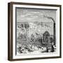 A Coal Mine in Newcastle with Wagons Drawn by Horses on Wooden Rails-null-Framed Giclee Print