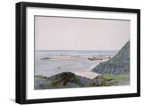 A Coast Scene with a Harbour-John Absolon-Framed Giclee Print