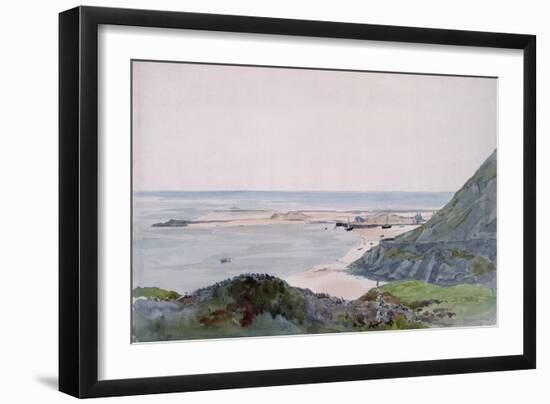 A Coast Scene with a Harbour-John Absolon-Framed Giclee Print