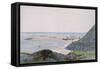 A Coast Scene with a Harbour-John Absolon-Framed Stretched Canvas