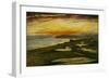 A Coast Study, Sunset, Seaford, 1870 (Oil on Canvas)-William Davis-Framed Giclee Print