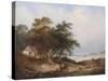 A Coastal Landscape, Isle of Wight-Henry John Boddington-Stretched Canvas