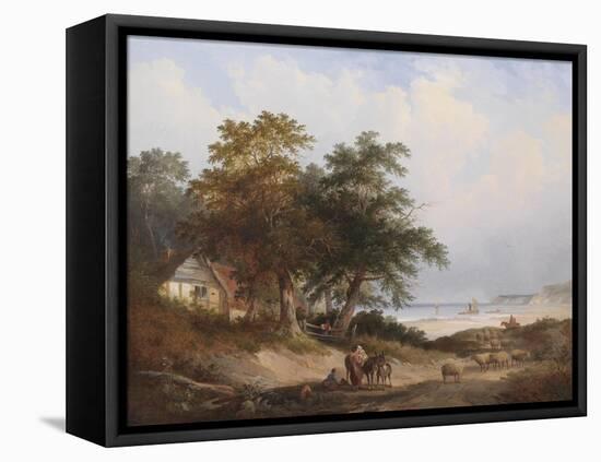 A Coastal Landscape, Isle of Wight-Henry John Boddington-Framed Stretched Canvas