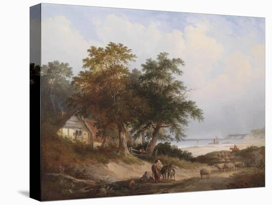 A Coastal Landscape, Isle of Wight-Henry John Boddington-Stretched Canvas