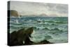 A Coastal Scene-David James-Stretched Canvas