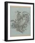 A Coat of Arms with an Horn and Three Chains Held up by an Angel and Two Putti, 1690-1734 (Pen in B-James Thornhill-Framed Giclee Print