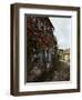 A Cobbled Street in Gerberoy, France, 1938-null-Framed Premium Giclee Print