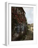 A Cobbled Street in Gerberoy, France, 1938-null-Framed Giclee Print