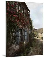 A Cobbled Street in Gerberoy, France, 1938-null-Stretched Canvas