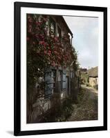 A Cobbled Street in Gerberoy, France, 1938-null-Framed Giclee Print