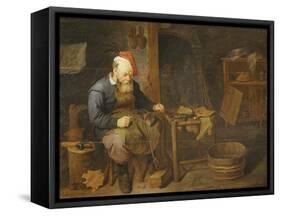 A Cobbler-David Rychaert-Framed Stretched Canvas