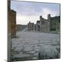 A Cobblestone Roman Road in Pompeii, Italy-null-Mounted Photographic Print